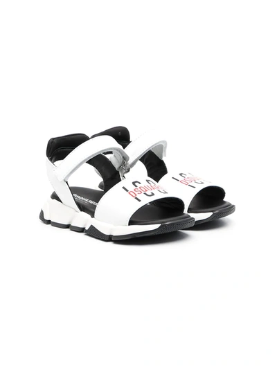 Shop Dsquared2 D2kids Icon Sandals In White