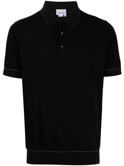 Shop Brioni Classic Polo Shirt In Black