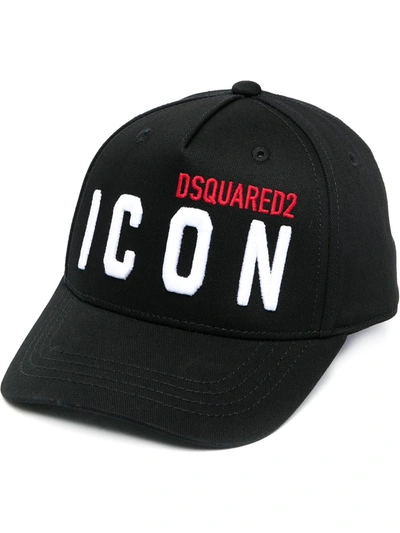 Shop Dsquared2 Icon-embroidered Baseball Cap In Black