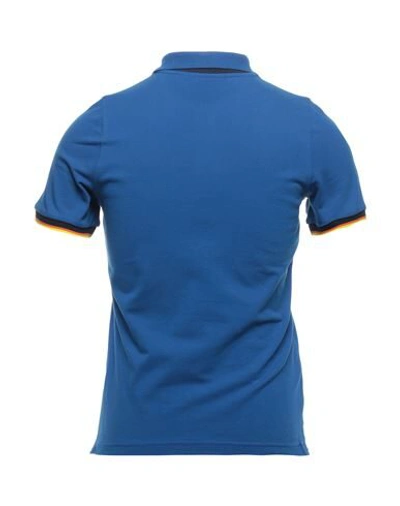 Shop K-way Man Polo Shirt Bright Blue Size M Cotton, Elastane
