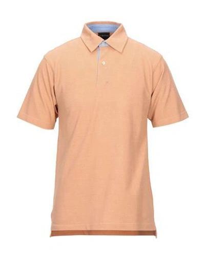 Shop Addiction Polo Shirts In Apricot