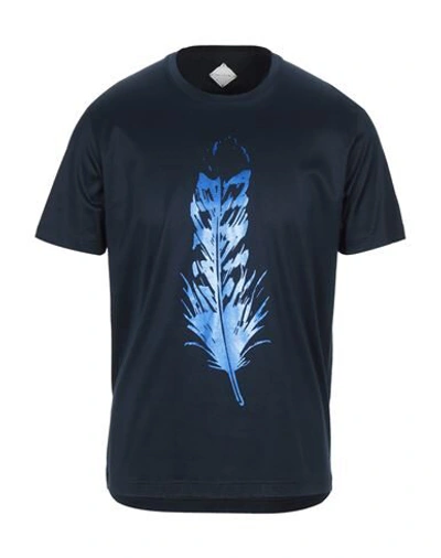 Shop Pal Zileri Man T-shirt Midnight Blue Size M Cotton