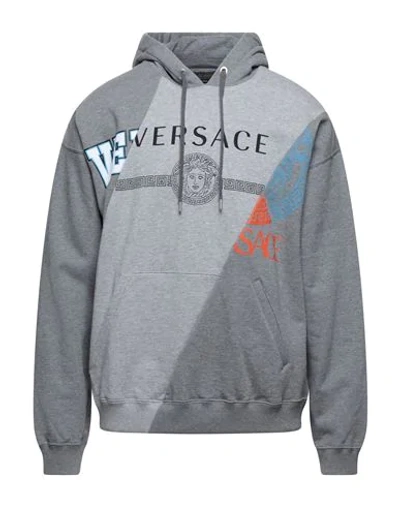 Shop Versace Sweatshirts In Light Grey