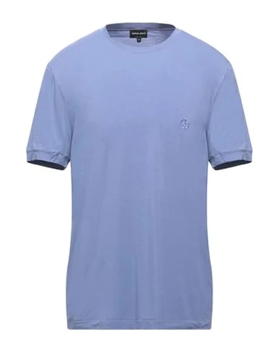 Shop Giorgio Armani T-shirts In Lilac