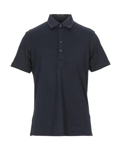 Shop Ermenegildo Zegna Polo Shirts In Dark Blue