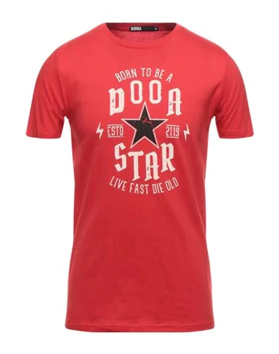 Shop Dooa Man T-shirt Red Size M Cotton