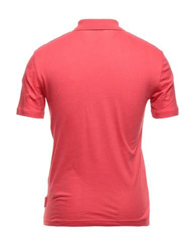 Shop Armani Exchange Man Polo Shirt Red Size Xl Linen, Cotton
