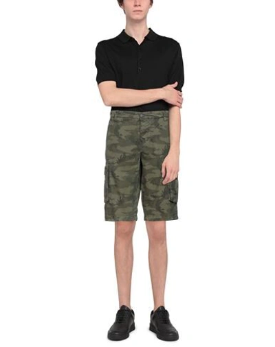 Shop 40weft Man Shorts & Bermuda Shorts Military Green Size 40 Cotton