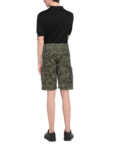 Shop 40weft Man Shorts & Bermuda Shorts Military Green Size 40 Cotton