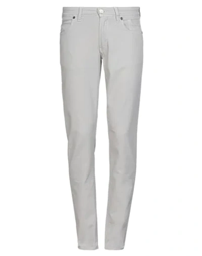 Shop Jeckerson Casual Pants In Light Grey