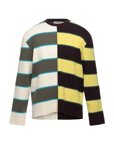 Shop Sunnei Man Sweater Yellow Size M Cotton