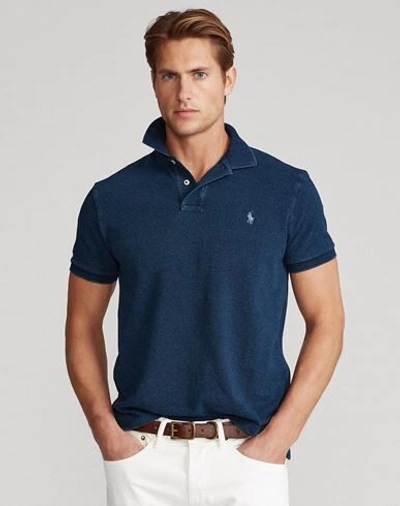 Shop Polo Ralph Lauren Polo Shirts In Dark Blue