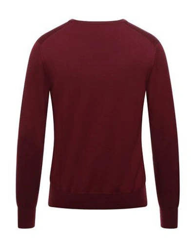 Shop Alan Paine Sweaters In Maroon