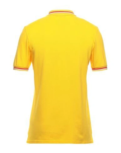 Shop Sundek Man Polo Shirt Ocher Size S Cotton, Elastane In Yellow