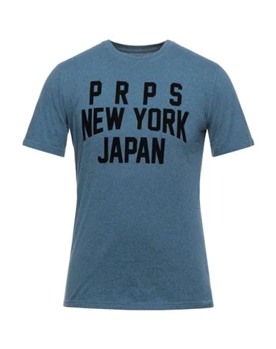 Shop Prps T-shirts In Slate Blue