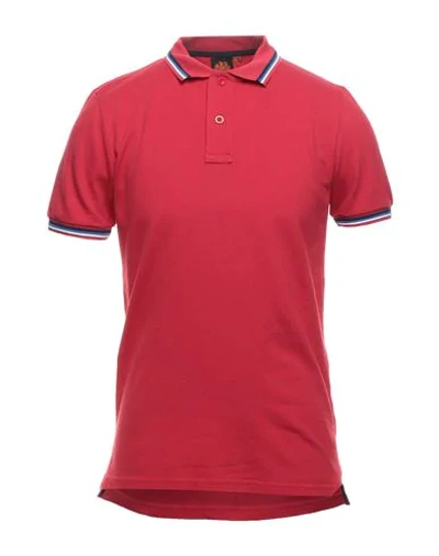 Shop Sundek Polo Shirts In Brick Red