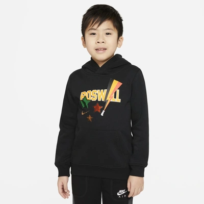 Shop Nike Sportswear Little Kids' Pullover Hoodie In Black