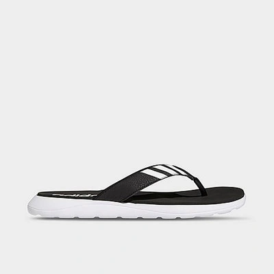Shop Adidas Originals Adidas Men's Comfort Flip-flop Thong Sandals In Black/white/black