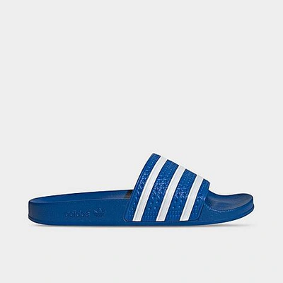 Shop Adidas Originals Adidas Men's Adilette Slide Sandals In Glory Blue/white/glory Blue