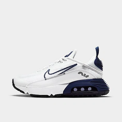 Shop Nike Big Kids' Air Max 2090 Casual Shoes In White/blue Void/light Smole Grey