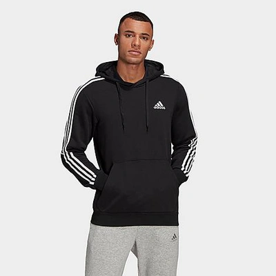 Shop Adidas Originals Adidas Men's Essentials 3-stripes Hoodie In Black/white