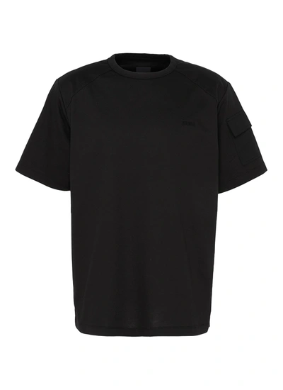 Shop Juunj Flap Pocket Sleeve T-shirt In Black