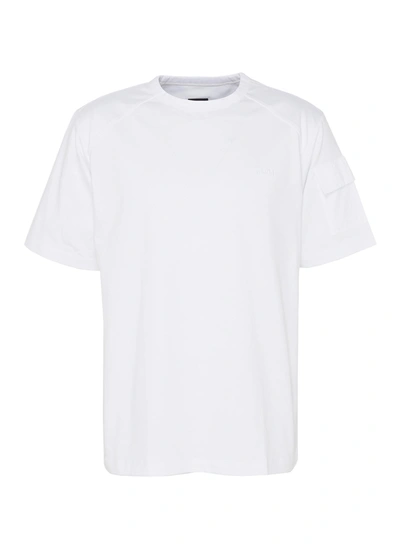 Shop Juunj Flap Pocket Sleeve T-shirt In White