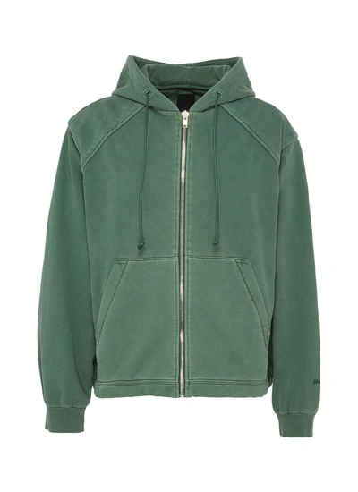 Shop Juunj Zip-up Hoodie In Green