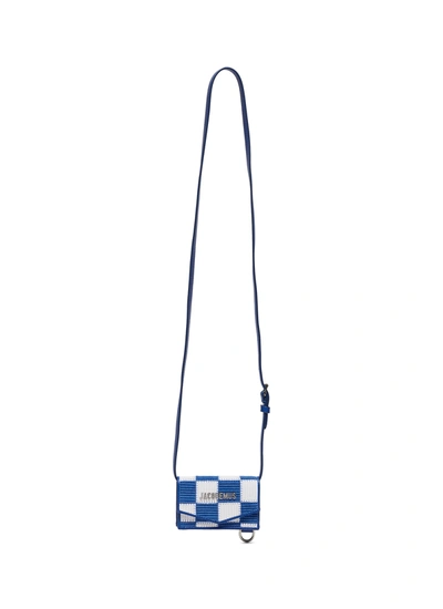 Shop Jacquemus 'le Porte Azur' Knit Flap Bag