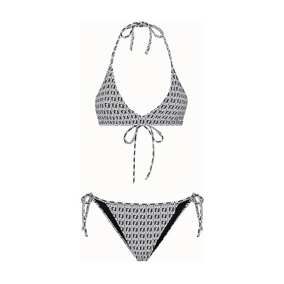 Shop Fendi Lycra® Bikini In Blanc