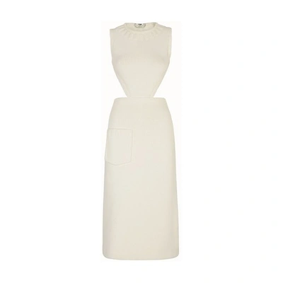 Shop Fendi Dress In Blanc