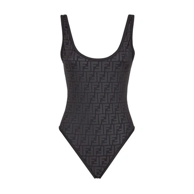 Shop Fendi Lycra® Swimsuit In Black