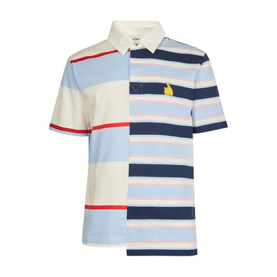 Shop Lanvin Patchwork Polo Shirt In Multicolour