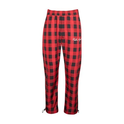 Shop Palm Angels Buffalo Pants In Red White
