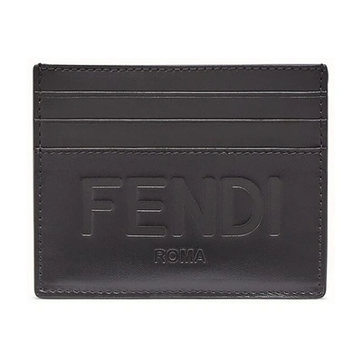 Shop Fendi Card Holder In Noir