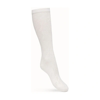 Shop Fendi Socks In Blanc