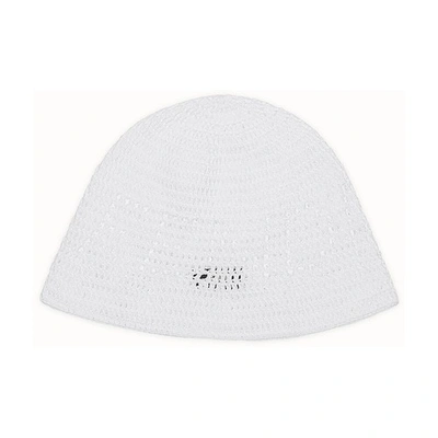 Shop Fendi Hat In Blanc