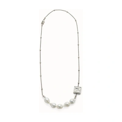 Shop Fendi Necklace In Argent