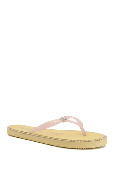 Shop Juicy Couture Sparks Flip Flop Sandal In Yq-pstl Yellow/pink