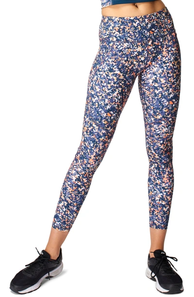 Shop Sweaty Betty Power Workout Leggings In Blue Pixelated Print