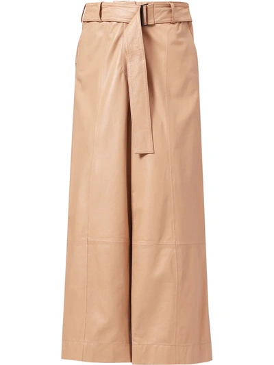Shop Jason Wu High-rise Flared Cropped Trousers In Brown