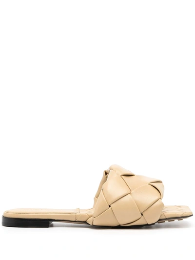 Shop Bottega Veneta The Lido Flat Sandals In Brown