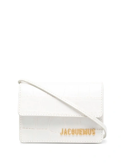 Shop Jacquemus Logo-plaque Crossbody Bag In White