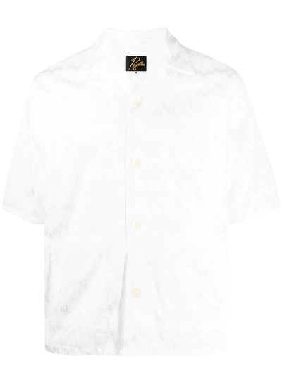 Shop Needles Jacquard Shortsleeve Shirt In White