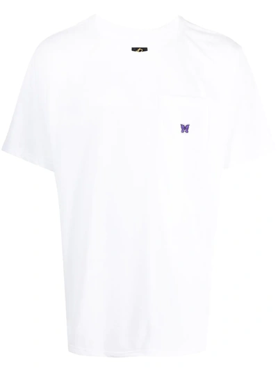 Shop Needles Chest Patch-pocket T-shirt In White