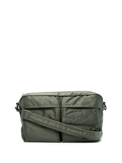 Shop Porter-yoshida & Co Logo-patch Shoulder Bag In Green