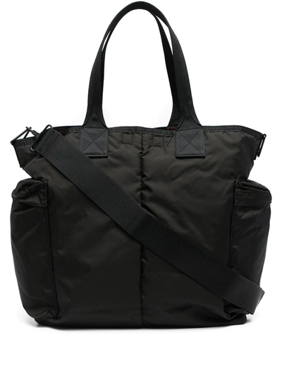 Shop Porter-yoshida & Co Side-pockets Tote Bag In Black