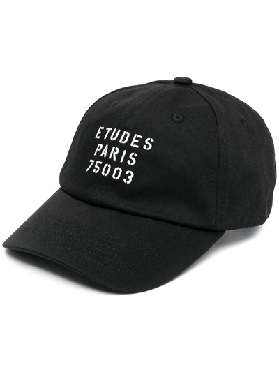 Shop Etudes Studio Logo-embroidered Baseball Cap In Black