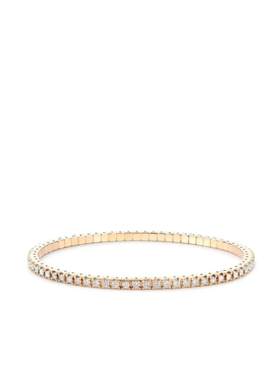 Shop Pragnell 18kt Rose Gold Expandable Diamond Bracelet In Pink