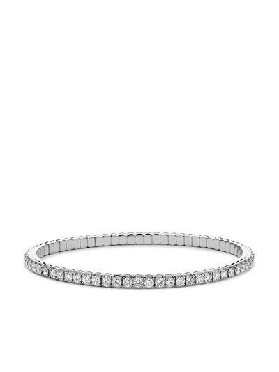 Shop Pragnell 18kt White Gold Expandable Diamond Bracelet In Silver
